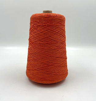 Пряжа Cotton Paillettes, D&C Yarns, хлопок, цвет оранжевый